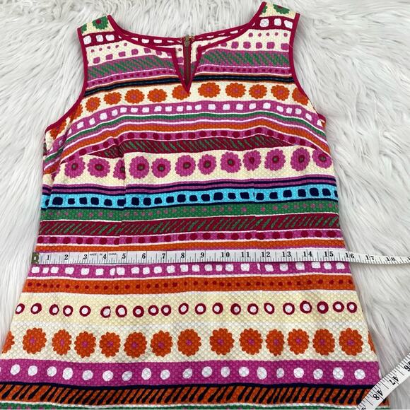 Talbot's Women's Seersucker Cotton Sheath Dress Pink Size 4P Striped - Picture 4 of 8